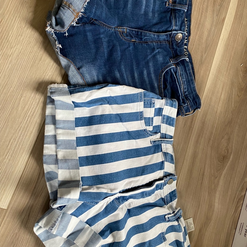 2 pairs of jean shorts